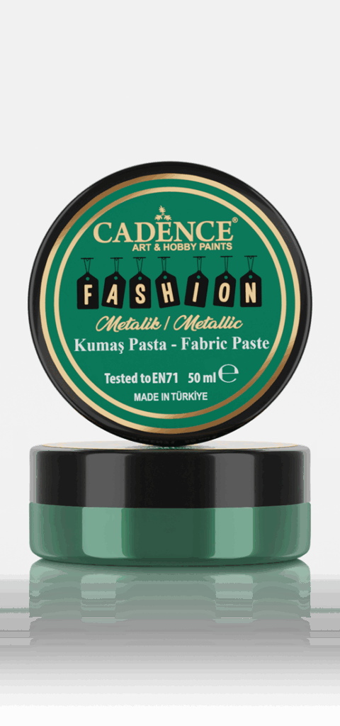 Cadence Fashion Textiel Metallic Relief Pasta Groen