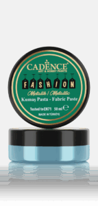Cadence Fashion Textiel Metallic Relief Pasta Aqua