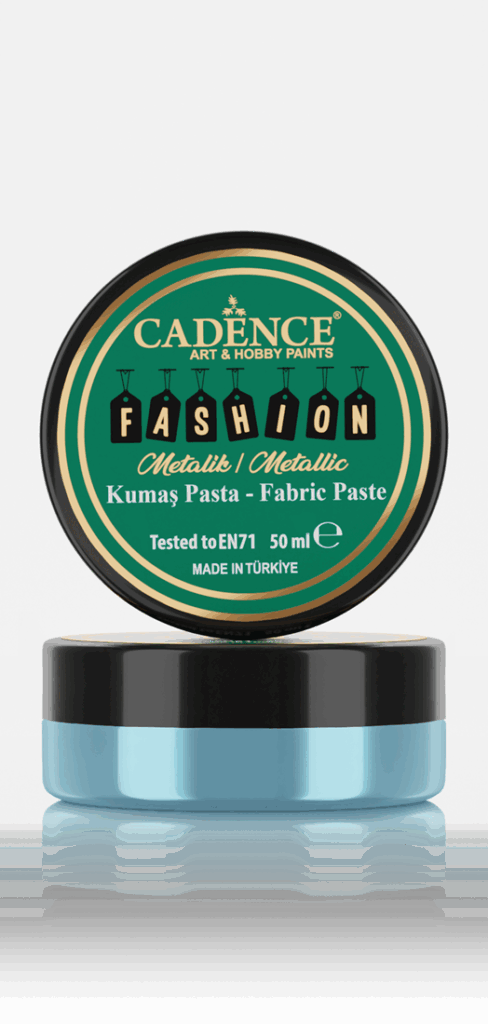 Cadence Fashion Textiel Metallic Relief Pasta Aqua