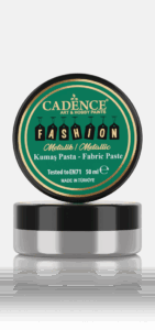 Cadence Fashion Textiel Metallic Relief Pasta Zilver