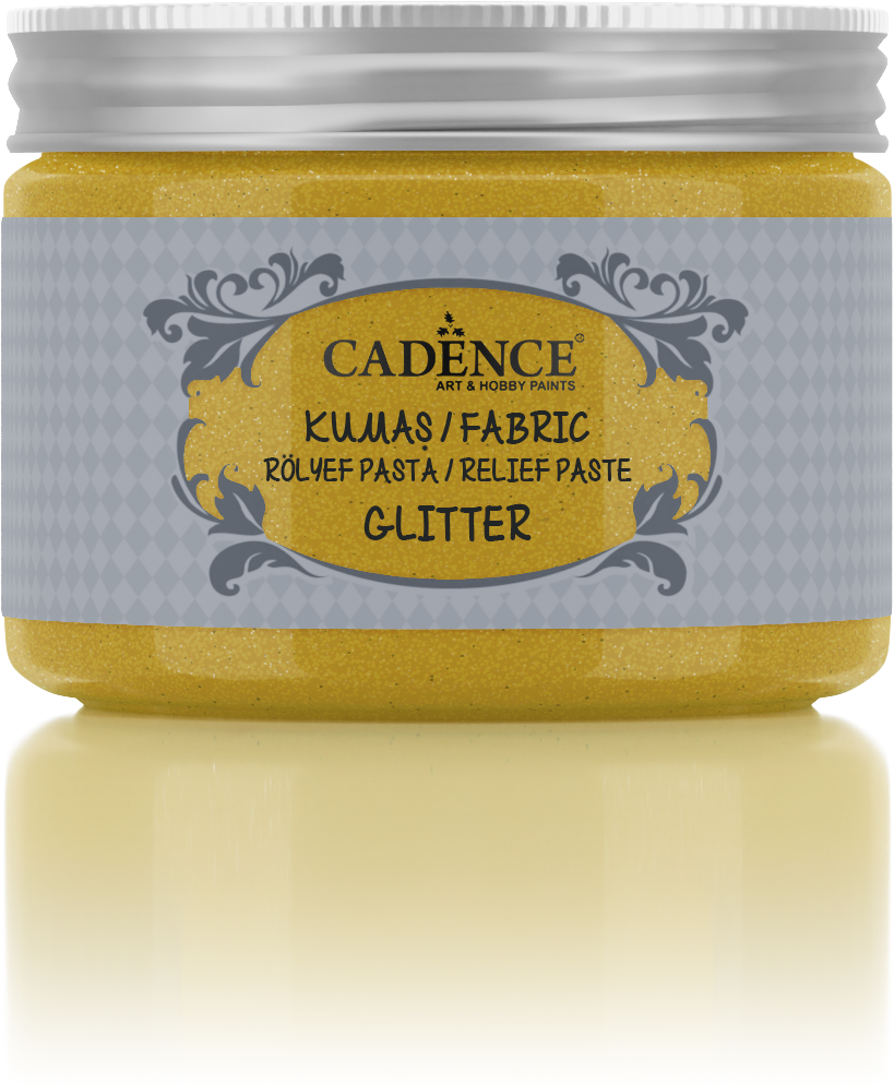 Cadence Textiel Glitter Relief Pasta Goud
