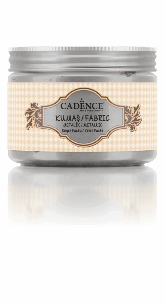 Cadence Textiel Glitter Relief Pasta Zilver