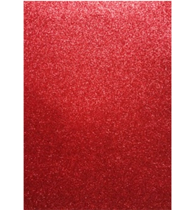 Glitter Foam Sheets Rood 2mm, 22x30cm 5 Vel