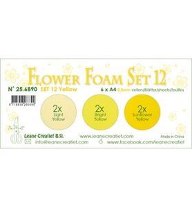 Flower Foam Set 12, 6 Vellen A4 3x2 Geel