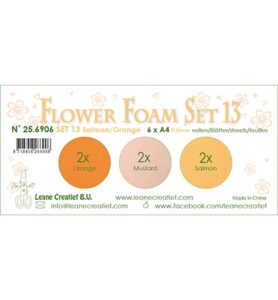 Flower Foam Set 13, 6 Vellen A4 3x2 Zalm Oranje