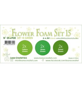 Flower Foam Set 15, 6 Vellen A4 3x2 Groen