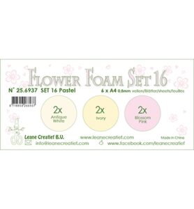 Flower Foam Set 16, 6 Vellen A4 3x2 Pastel 1.