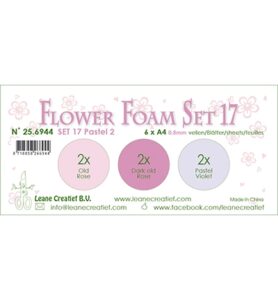 Flower Foam Set 17, 6 Vellen A4 3x2 Pastel 2.