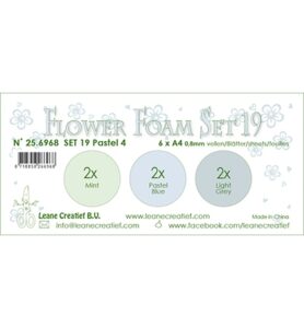 Flower Foam Set 19, 6 Vellen A4 3x2 Pastel 4.