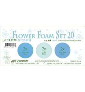 Flower Foam Set 20, 6 Vellen A4 3x2 Blauw