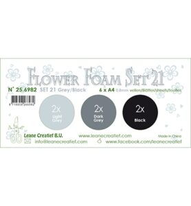 Flower Foam Set 21, 6 Vellen A4 3x2 Grijs Zwart