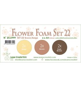 Flower Foam Set 22, 6 Vellen A4 3x2 Bruin Beige