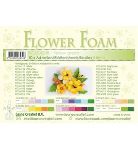 Flower Foam Sheets A4 Formaat Dikte 0.8mm 10st Geelgroen