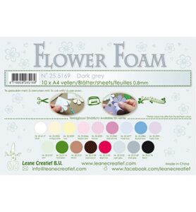 Flower Foam Sheets A4 Formaat Dikte 0.8mm 10st Donker Grijs