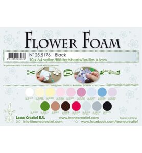 Flower foam sheets – A4 formaat – dikte 0,8mm – 10st ZWART - Foamtastic Crafts