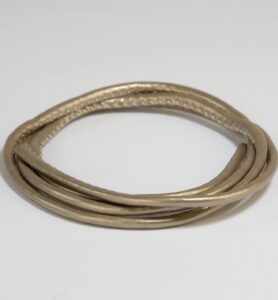 Cord, Silver, Ø 4mm, 1meter, 1pc