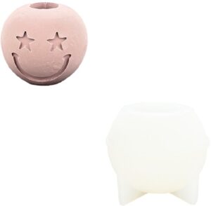 Siliconen Mal Kaarsenstandaard Ster Smiley 9,5 X 7,5cm