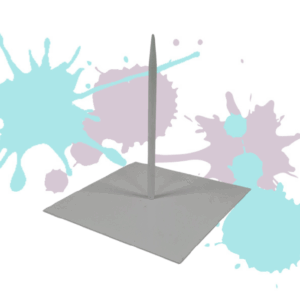 Metal Sockle 25x25 Cm 1 Pin Wit Powertex Frame