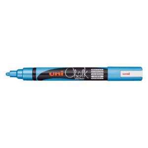 Uni Chalk Marker 5m, Metallic Blauw