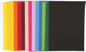 Ribbelkarton Assortikleuren 25x35 Cm 10 Vel