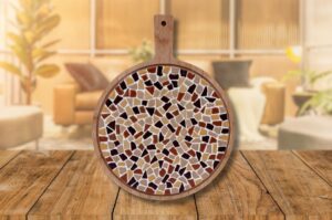 Diy Ronde Borrelplank Pakket Zand/beige Handgemaakte Serveerplank