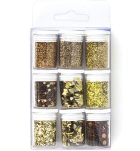 Glitter Set Gold 9 X 3.5 4gr.