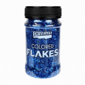 Pentart Gekleurde Folievlokken Blauw 100ml