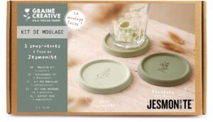 Jesmonite Diy Kit 3 Onderzetters Met Bladeren Motief
