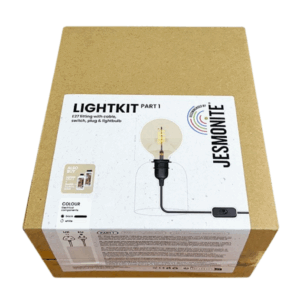 Jesmonite Light Kit Part 1 Lamp + Kabel Met Schakelaar 1,8m Zwart