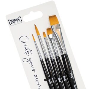 Grimas Face Paint Brush Set Round/flat