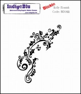 Indigoblu Dinkie Stempel Holly Flourish