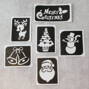 Grimas Temporary Tattoo Stencil Set Christmas 1