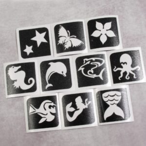 Grimas Temporary Tattoo Stencil Set Aqua