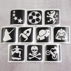 Grimas Temporary Tattoo Stencil Set Sport/space