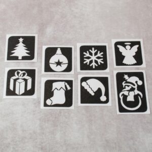 Grimas Temporary Tattoo Stencil Set Christmas 2