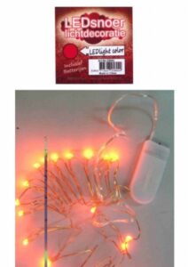 Ledverlichting Snoer Rood Incl Batt