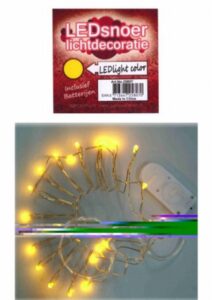 Ledverlichting Snoer Geel Incl Batt