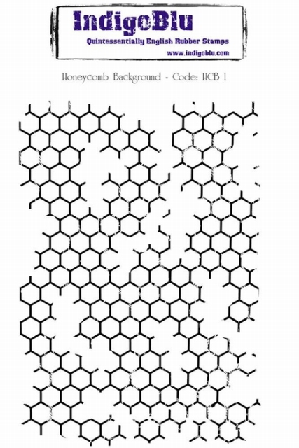 Indigoblu Stempel Honeycomb Background A6 Rubber Stamp