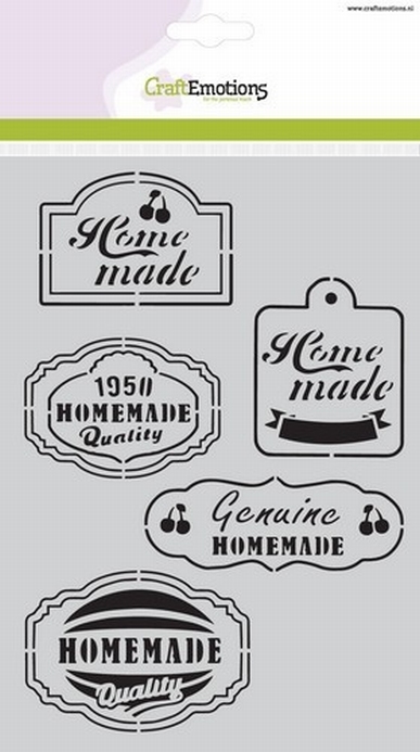 Craftemotions Mask Stencil Fifties Kitchen Labels