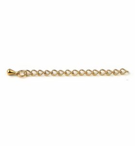 Verlengketting 5 Cm Goud 5 Stuks
