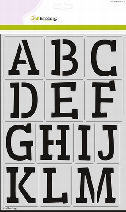 Craftemotions Mask Stencil Alfabet H=60mm