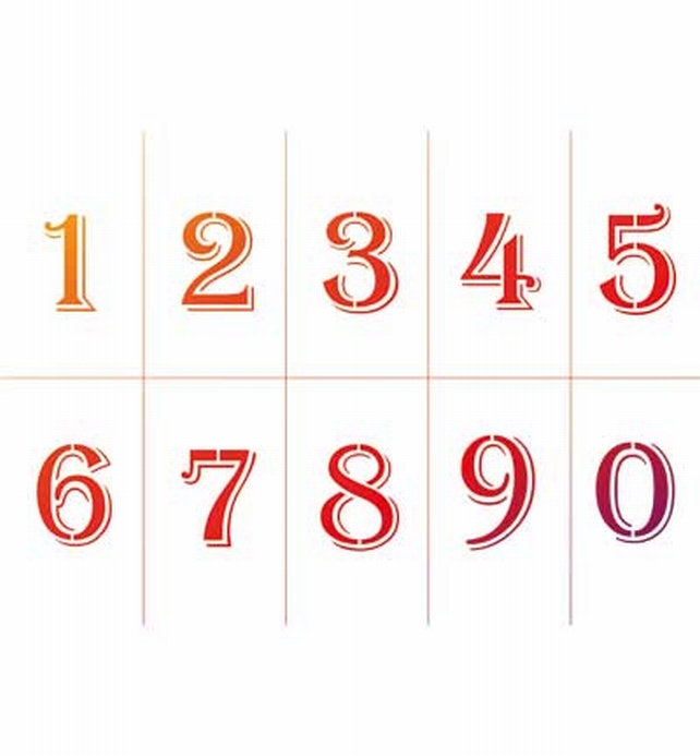 Viva Decor Sjabloon Getallen A4