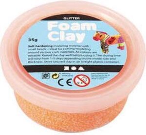 Foam Clay Oranje Glitter 35 Gr