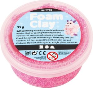 Foam Clay Roze Glitter 35 Gr