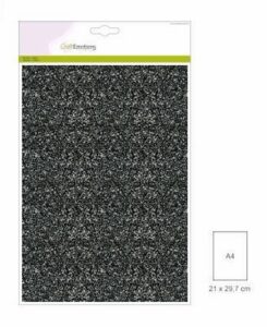 Glitterpapier Zwart 29x21cm 120gr 5 Vel