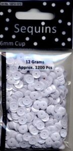 Pailletten Wit 6 Mm 12 Gr