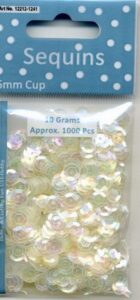 Pailletten Transparent Ab Wit 6 Mm 10 Gr