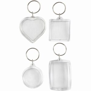 Sleutelhangers, Afm 40 50 Mm, 4stuks