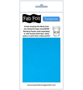 Wow Fabulous Foil Turquoise 1mtr X 10cm