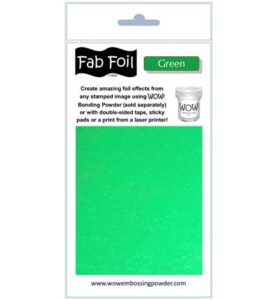 Wow Fabulous Foil Green 1mtr X 10cm